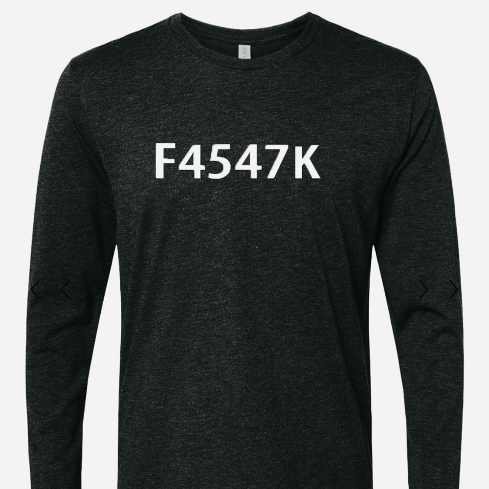 F4547K LOGO “VINTAGE BLACK” LONG SLEEVE SHIRT